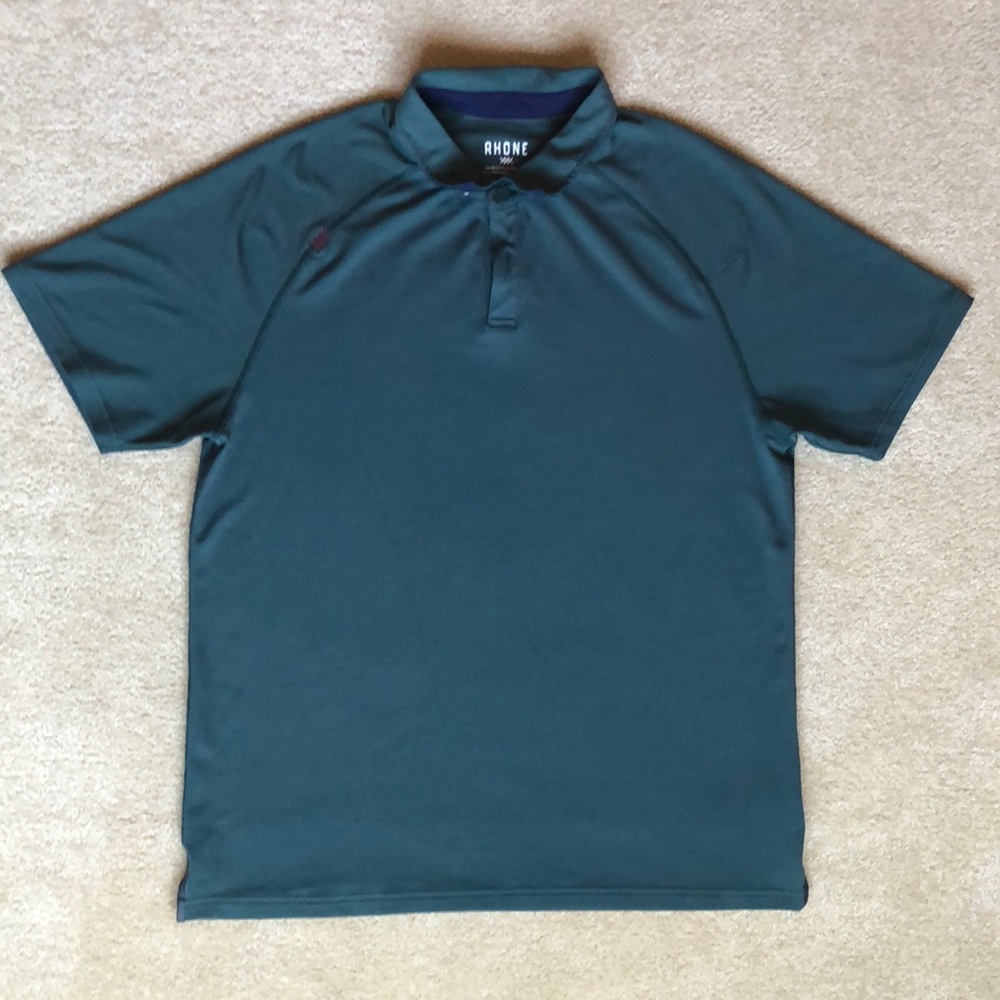 Rhone Men’s L Dark Green Short Sleeve Polo